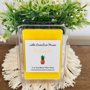 Pineapple Wax Melts-Highly Fragranced- Tropical, summer fragrance, gifts for her, birthday gift, housewarming