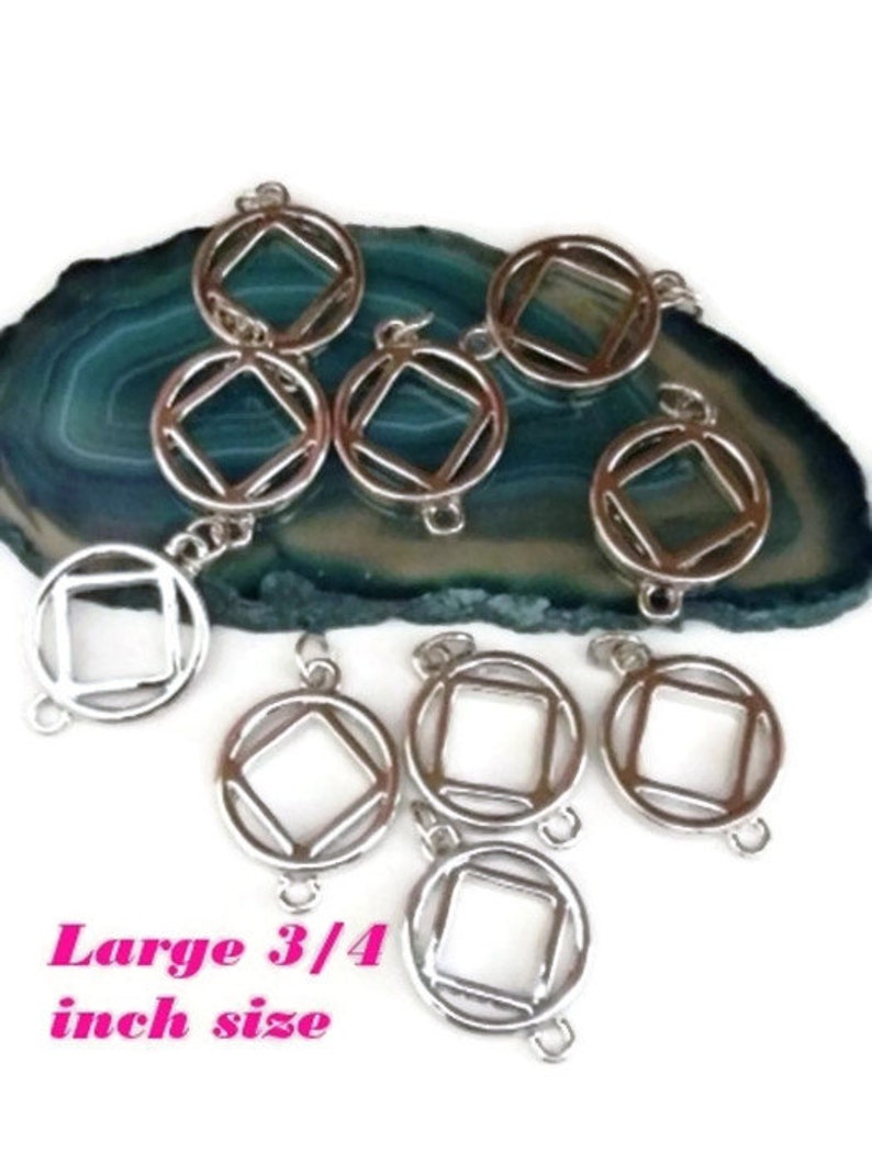Narcotics Anonymous 30 Pc NA Large Connector Charm Pendants