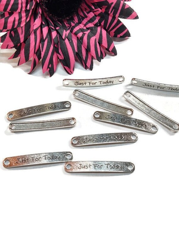 Just for Today Connector Charms 12 Step Recovery Alcoholics