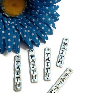 10 Pcs SALE Faith Pendant Charms - Alcoholics Narcotics Anonymous 12 Step Recovery Inspirational Religious Jewelry