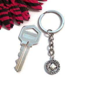 Celtic Design NA Keychain Narcotics Anonymous Key Tag 12 Step Recovery