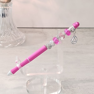 AA Pink Bling Focal Pen Gift For Journaling 12 Step Work Writing Sponsor Inspirational Messages Alcoholics Narcotics Anonymous Recovery