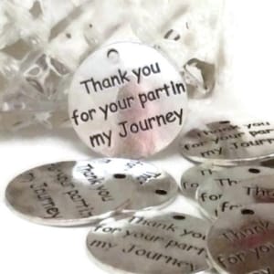 Thank You For Your Part In My Journey Pendant Charms – Sponsor Mentor Counselor Teacher Guide – Recovery Alcoholics Narcotics Anonymous