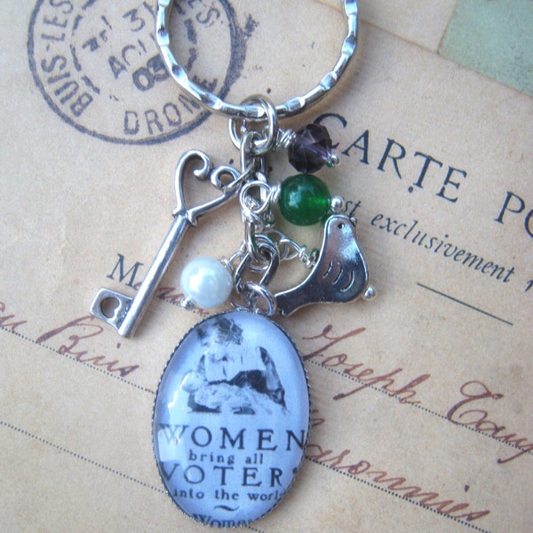 Women Bring All Voters - Suffragette Keyring / Keychain Handmade, Unique