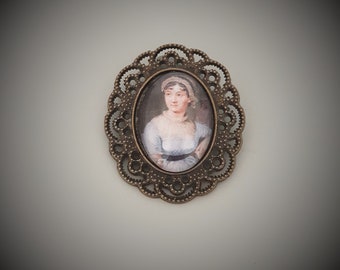Broche de Jane Austen: hecho a mano, único