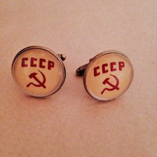 Soviet USSR CCCP Cufflinks -Unique Beautiful handmade