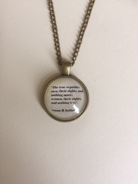 Susan B Anthony Necklace Handmade 