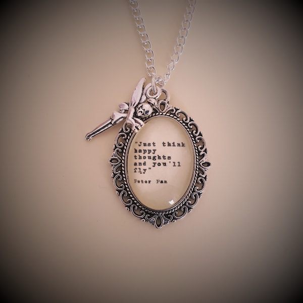 Peter Pan Quote Necklace - Handmade Unique