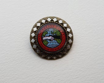 Socialist Workers of the World Brooch – Handmade Political Pin