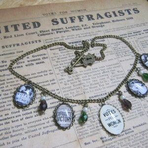Votes for Women Edwardian Necklace -  Handmade, Unique