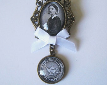 Florence Nightingale / Nursing Graduate Pinning Ceremony Pin /Brooch-  Handmade, Unique