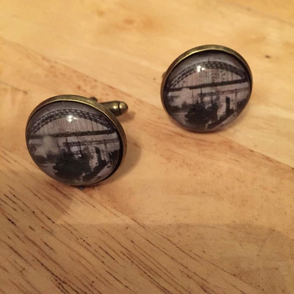 Tyne Bridge Newcastle-upon-Tyne -  Cufflinks -Unique, Beautiful, handmade