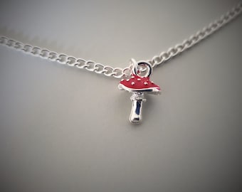 Mushroom Choker Necklace - Handmade Unique