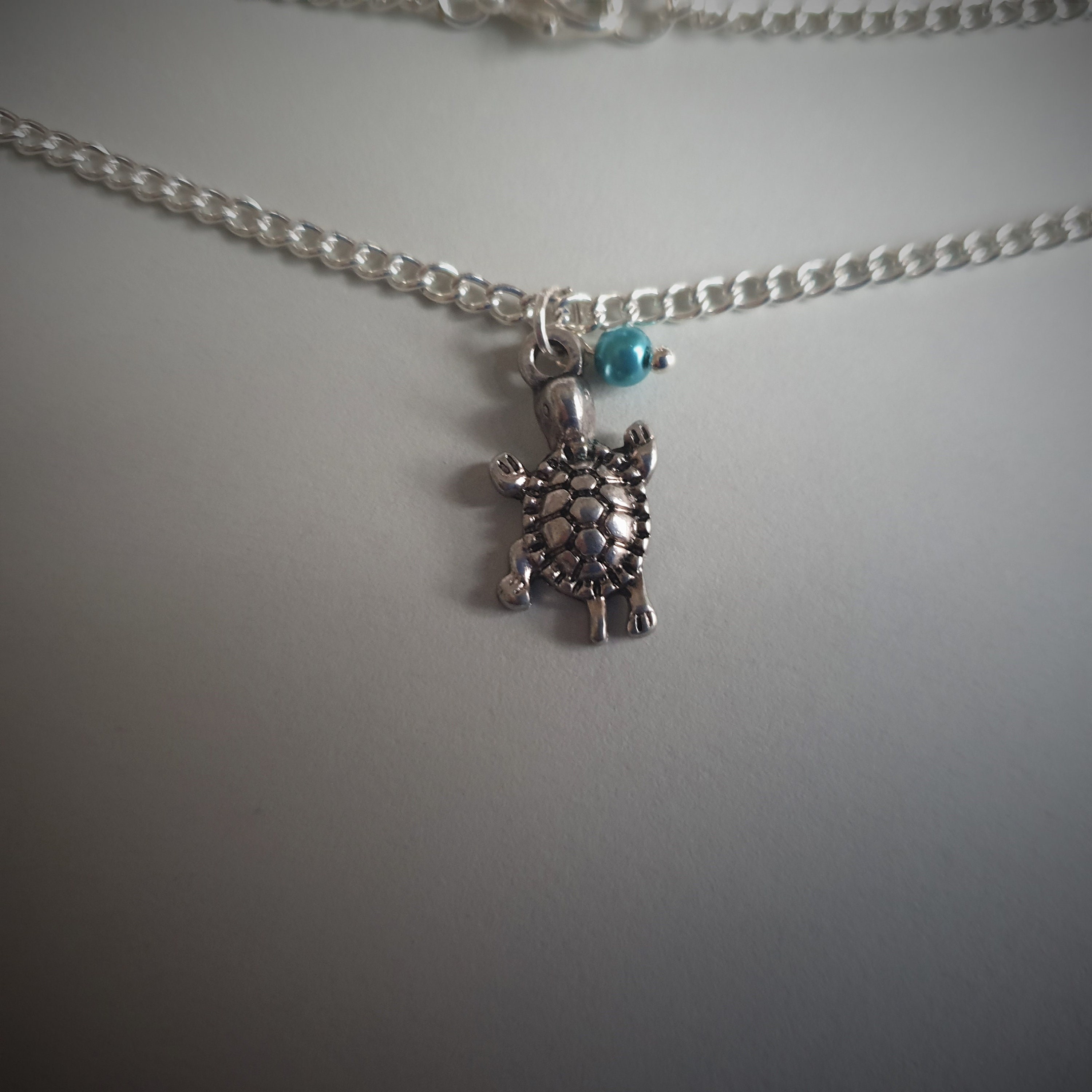 TianWlio Collana con ciondolo, elegante collana da donna, splendida idea regalo a forma di tartaruga marina, in argento Sterling con cuore, mamma, bambino, tartaruga (A, taglia unica