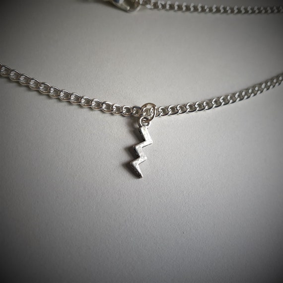 Lightning Strike Bolt Choker Necklace Handmade Unique New