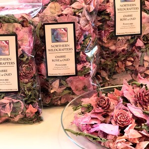 ROSE POTPOURRI Ombre Rose & Oud , velvet smooth Oud and sandalwood with Rose oil that does not over power the room. image 10