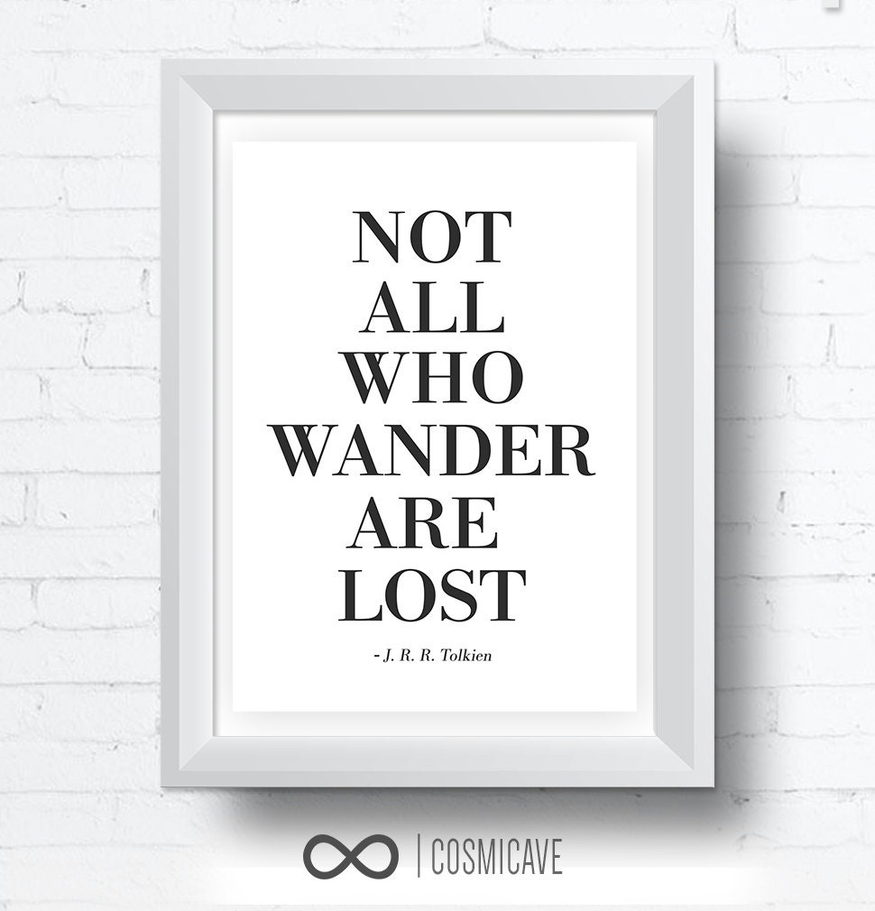 Not All Who Wander Are Lost Printable Wall Art Modern - Etsy