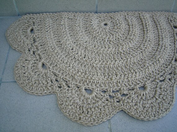 Fußmatte Halbkreis häkeln Jute Tür Teppich Küche Teppich | Etsy