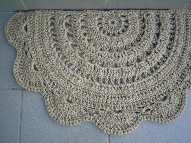 Jute doormat half circle crochet doormat jute doormat Etsy