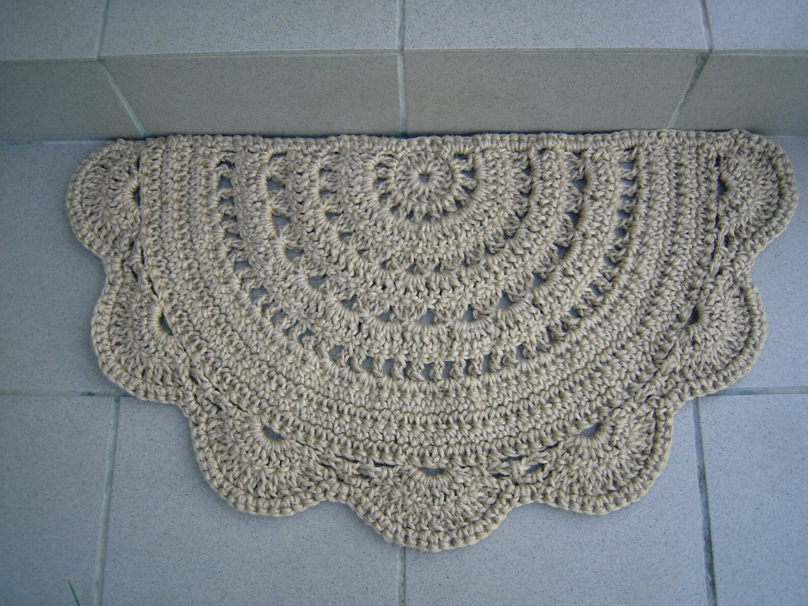 Jute Doormat Half Circle Crochet Doormat Jute Doormat Etsy