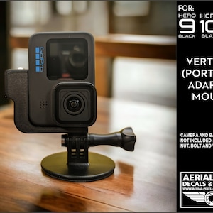 GoPro Hero 9, 10, 11 and 12 Vertical (Portrait) Adapter Mount
