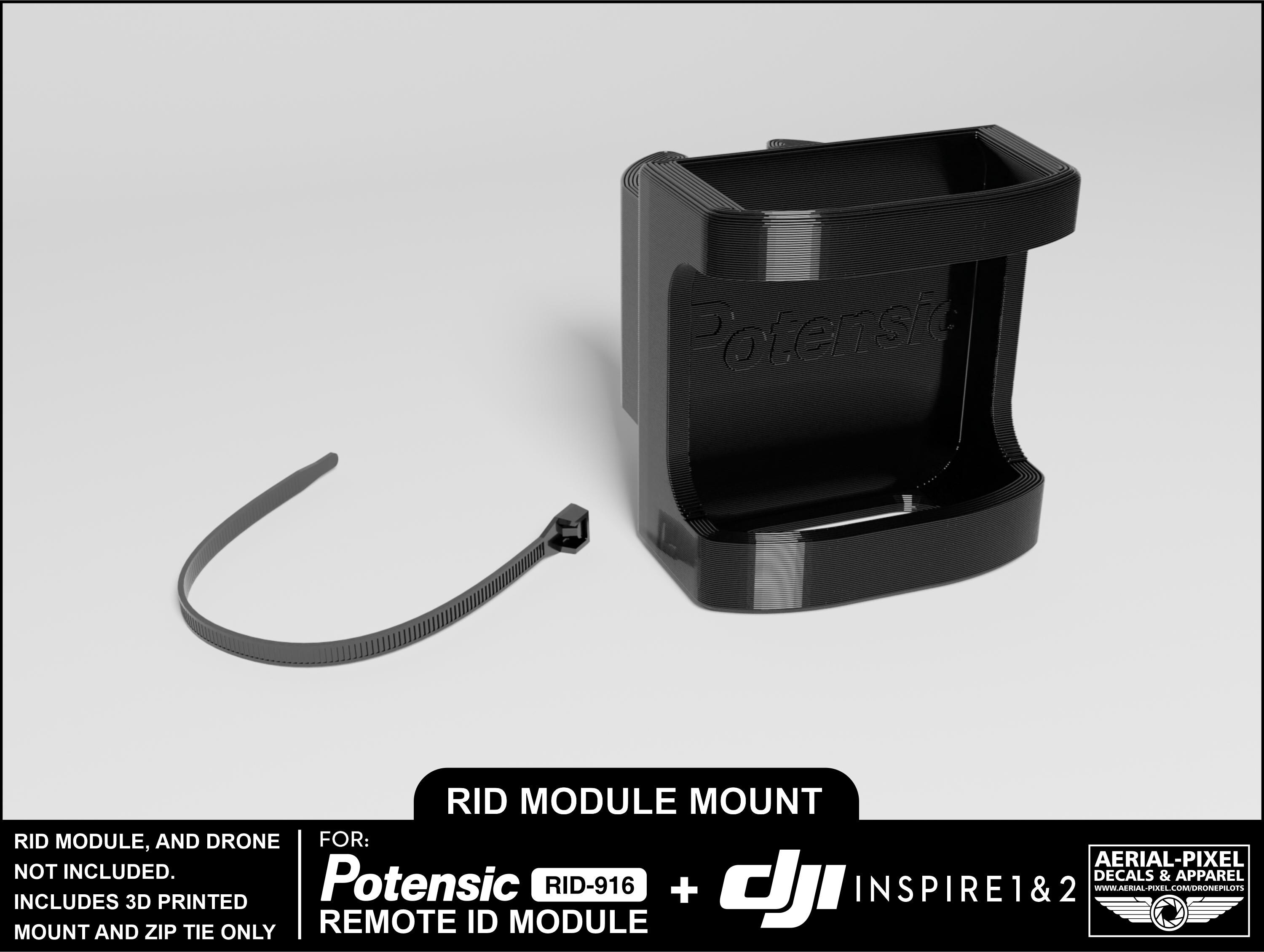 DJI Inspire 1 and 2 Potensic RID-916 Remote ID Module Mount (potensic ...