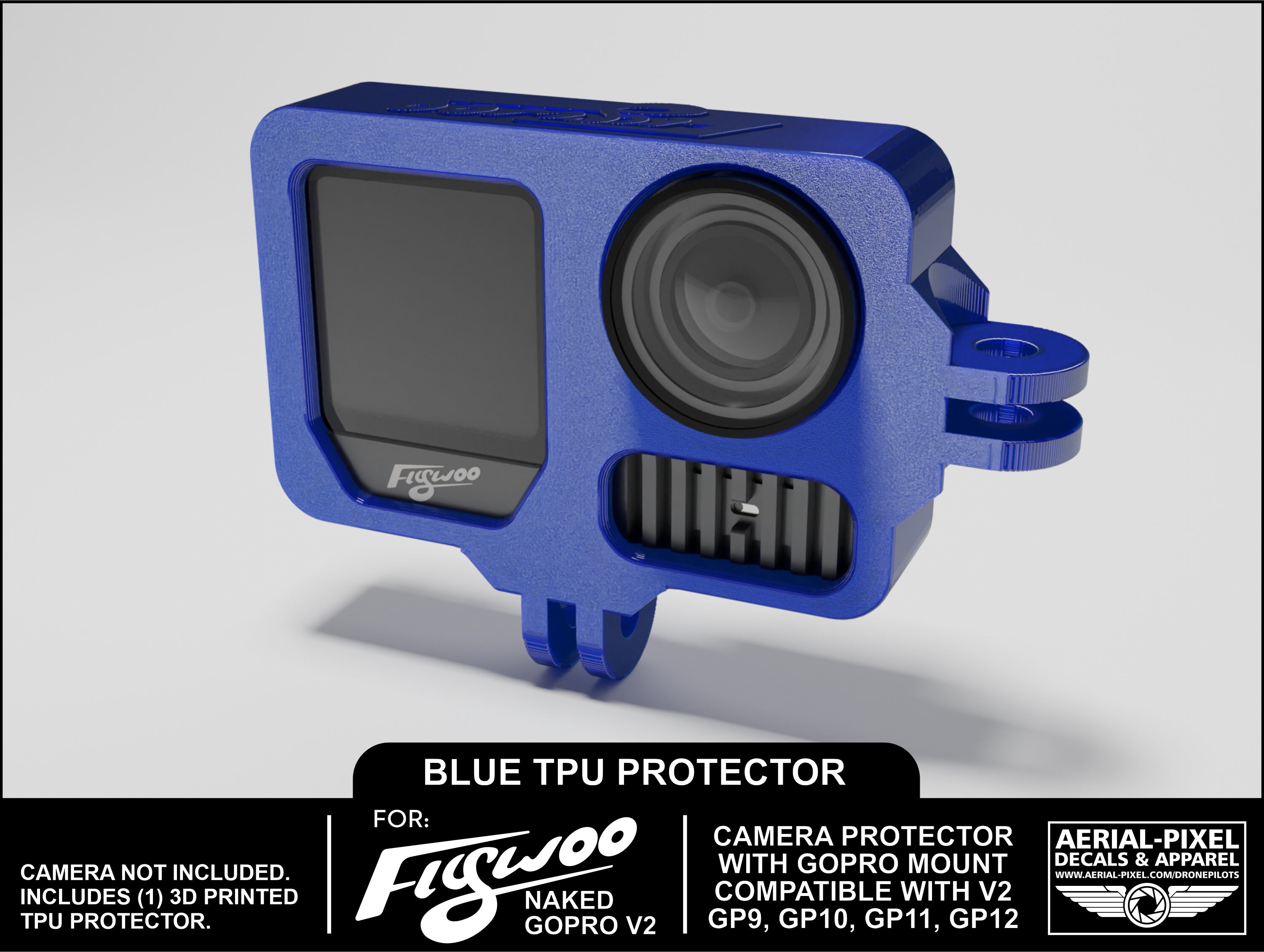 Flywoo Naked Gopro Camera V2.0 Protector Mount Fits GP9 GP10 GP11