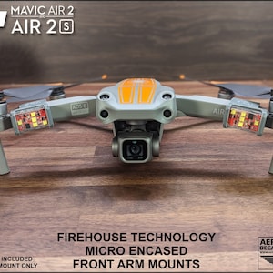 DJI Mavic Air 2 / Air 2S Strobe Light Mounts for Firehouse Technology Micro Encased Version (Strobe Not Included)