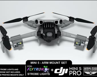 DJI Mini 5 Pro Strobe Light Halterungen für Flytron Strobon Cree, C1 und C2 Strobe Lights (Strobe Lights Nicht Enthalten)
