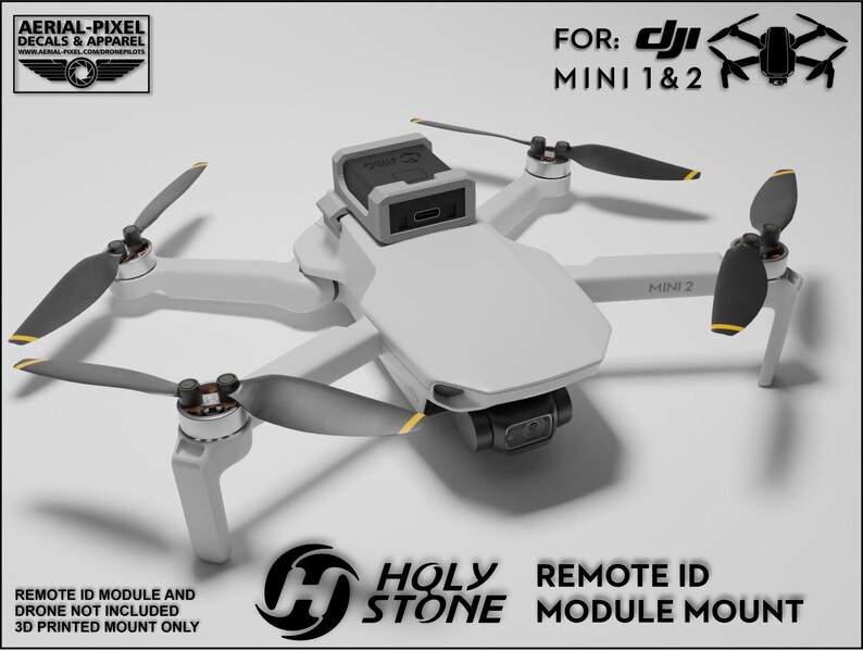 DJI Mavic Mini and Mini 2 Series Holy Stone Remote ID Mount (module Not ...