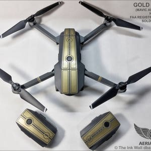 DJI DJI Mavic Pro Racing Stripes With Battery Decals Number #1-3 Sticker Skin