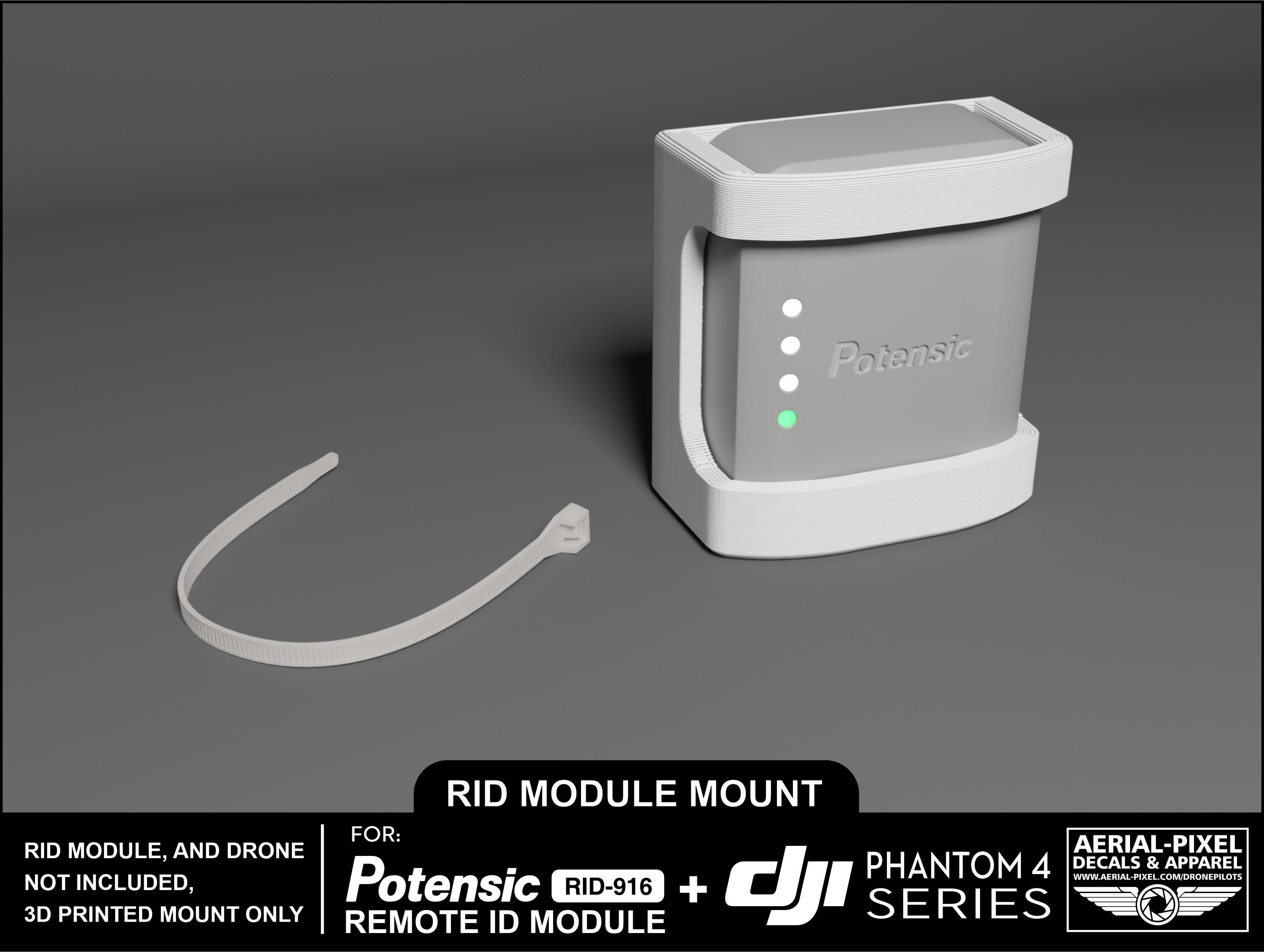DJI Phantom 4 Series Potensic RID-916 Remote ID Module Mount (module ...