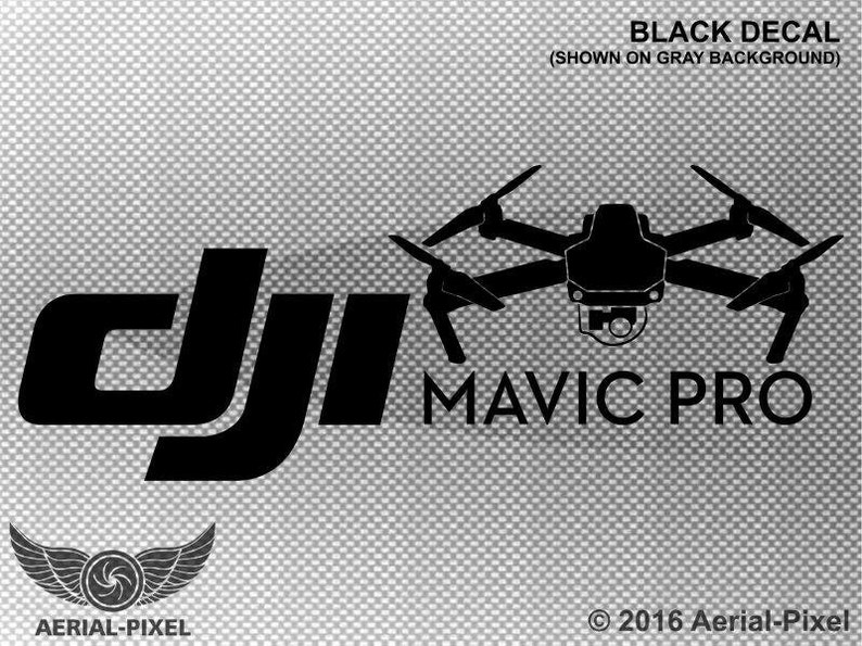 DJI Mavic Pro Case & Vehicle Decal Sticker Quadcopter UAV Drone Black