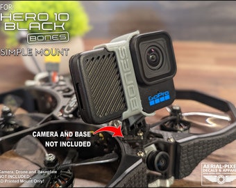 GoPro Hero 10 Black Bones TPU Einfache Halterung 3D Gedruckt - 8 Farben erhältlich