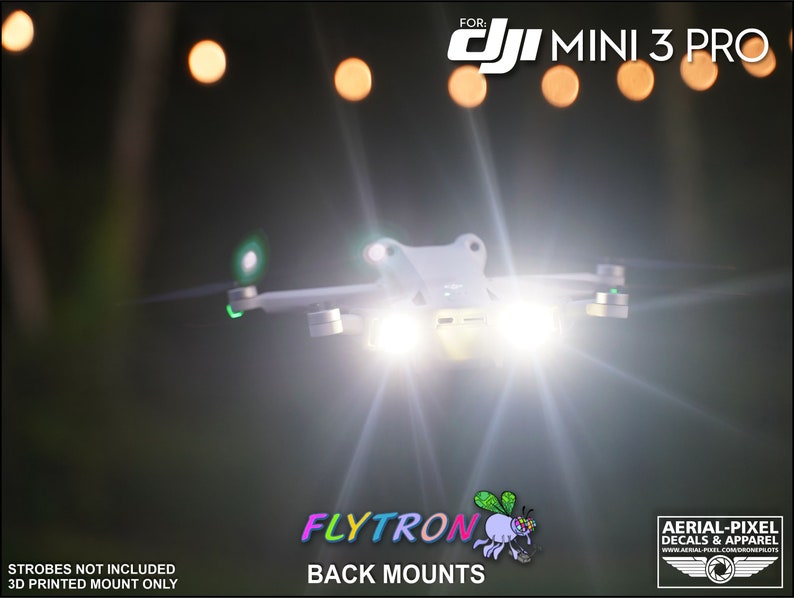 DJI Mini 3 Pro Strobe Light Mounts for Flytron Strobes strobe Etsy