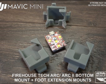 DJI Mavic Mini / Mini 2 Bottom Strobe Light Mount for Flytron Strobon Cree  and Firehouse Technology 