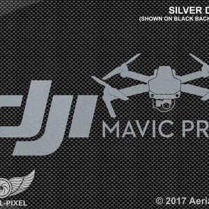 DJI Mavic Pro Case & Vehicle Decal Sticker Quadcopter UAV Drone Silver