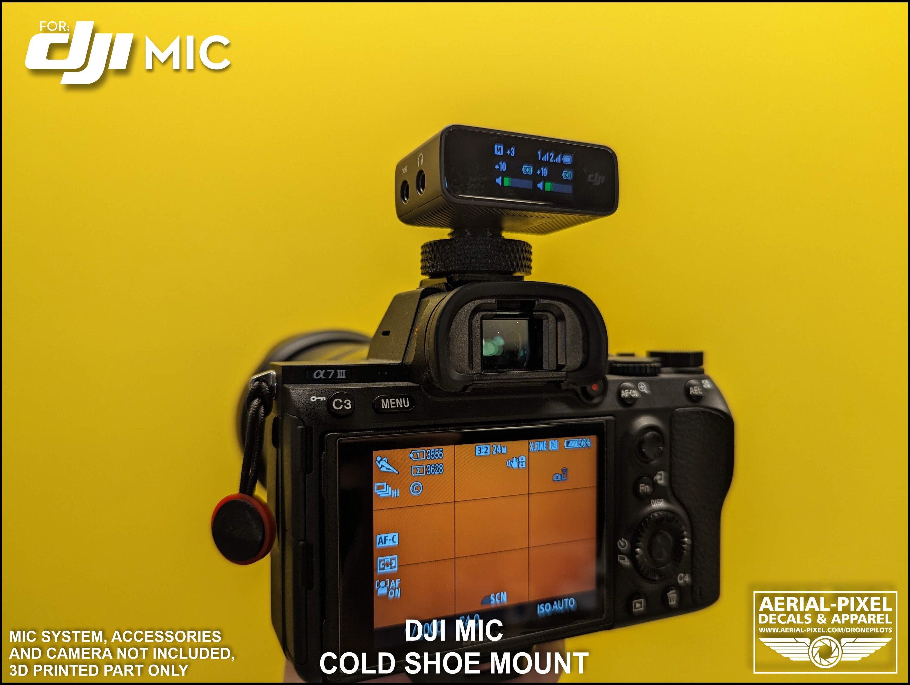 DJI Mic 2 または Mic 1 コールドシューマウント（三脚ネジ付き