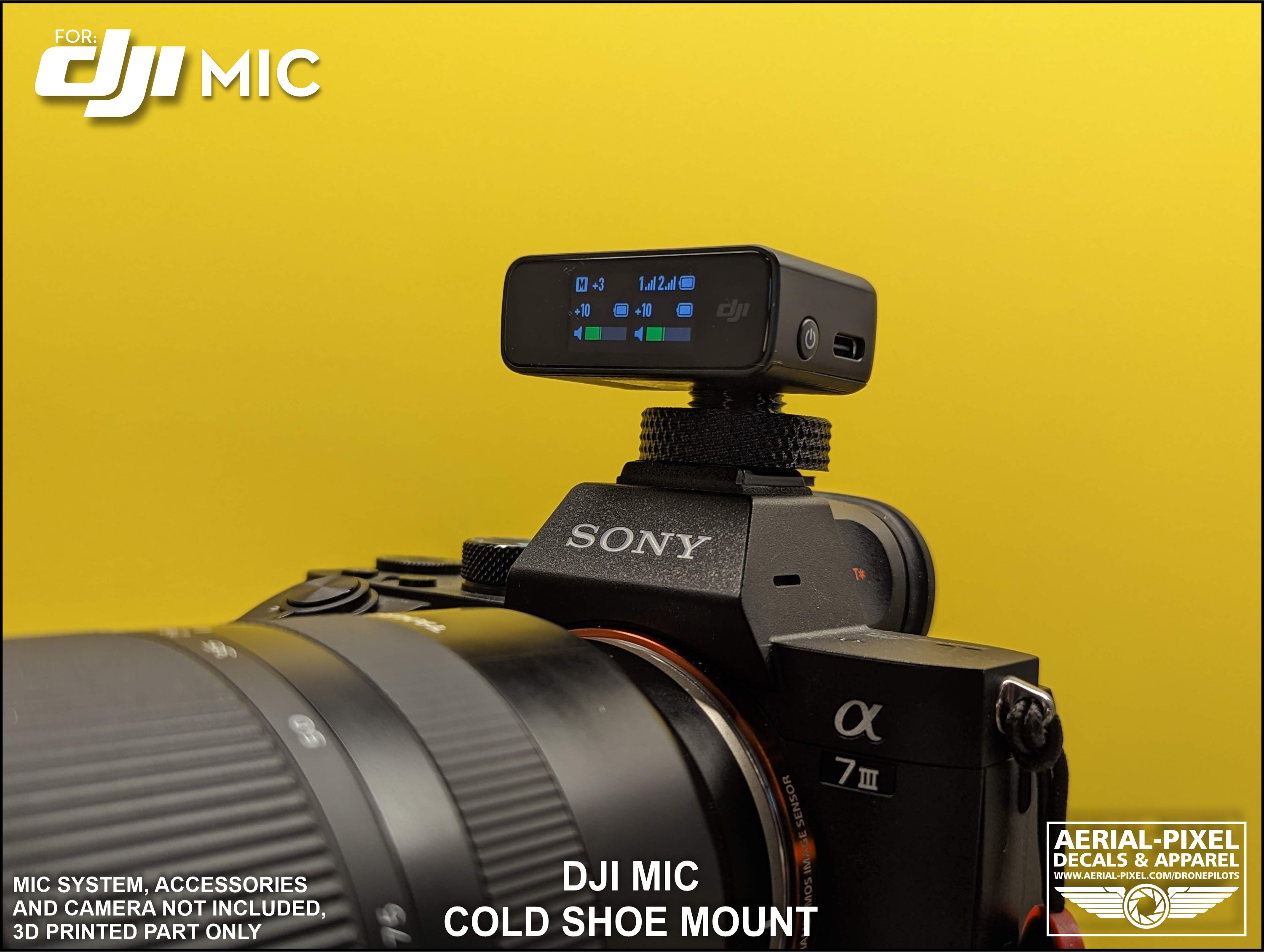 DJI Mic 2 または Mic 1 コールドシューマウント（三脚ネジ付き