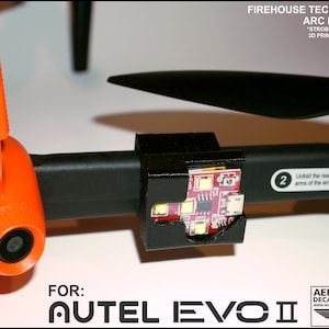Autel Evo II 8K and Pro LED Strobe Light Mount for Flytron Strobon Cree, Firehouse Technology Dual, Arc II and Arc V