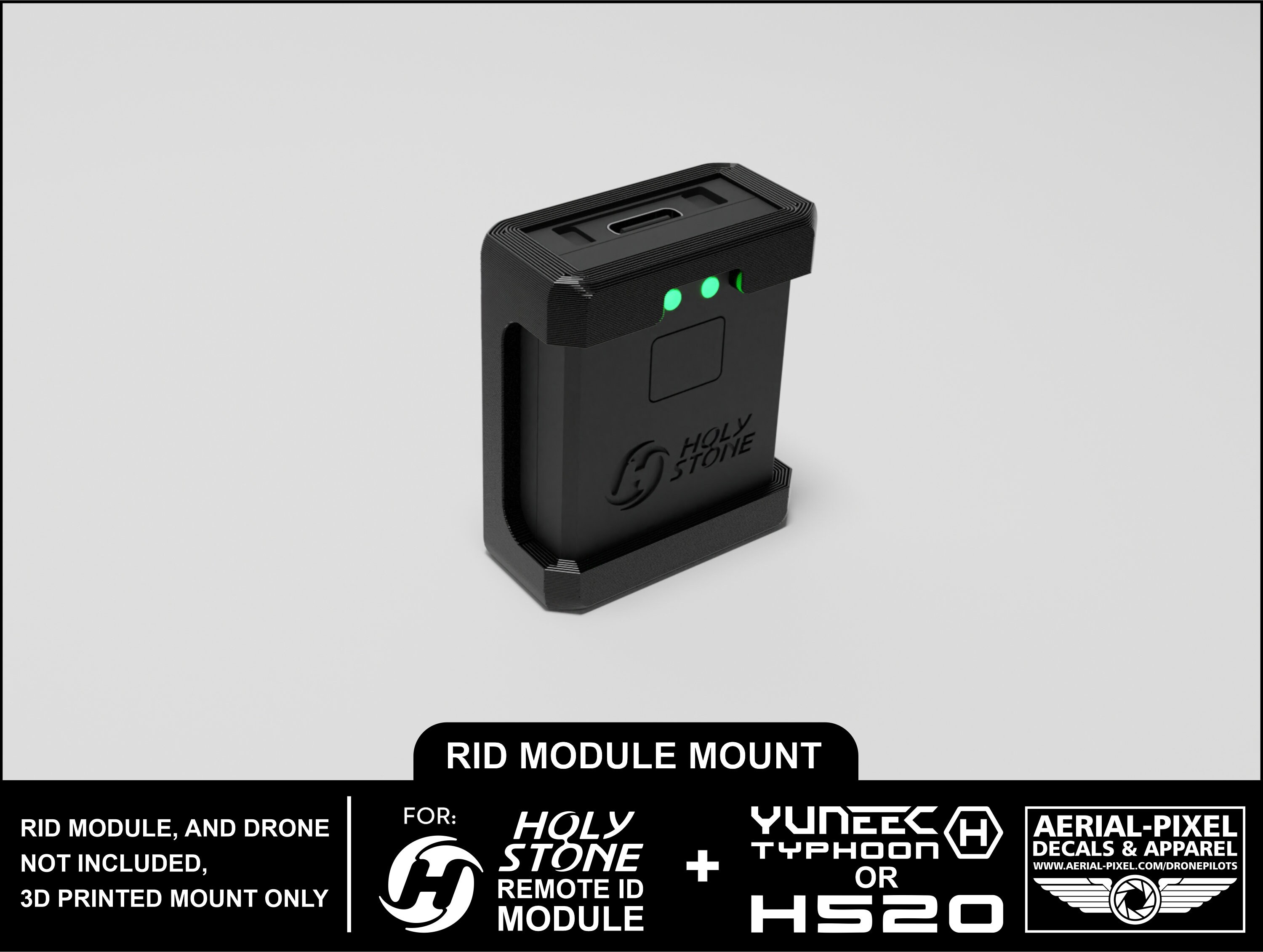 Yuneec Typhoon H or H520 Holy Stone Remote ID Module Mount (RID Module ...