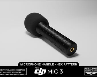 DJI Mic 3 従来型マイクグリップ インタビューハンドルとフォーム製ウィンドマフ