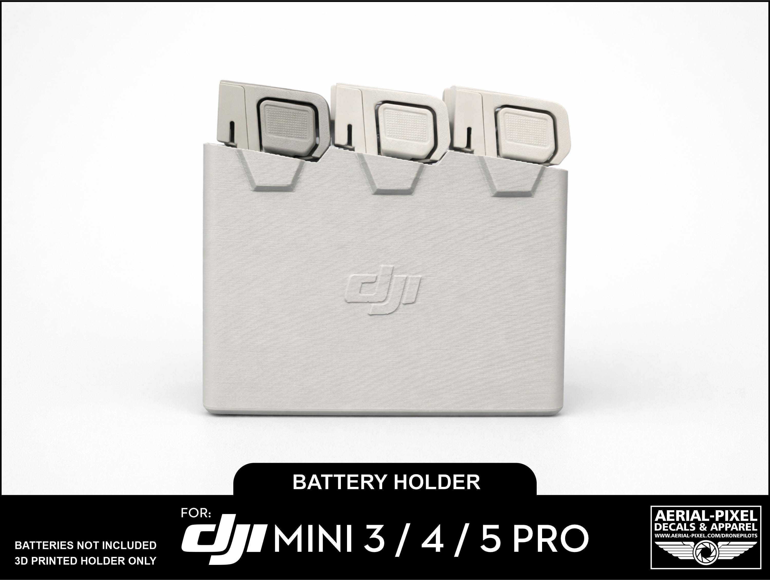 DJI Mini 3, 4, 5 Pro Battery Holder, Charging Hub Style (batteries