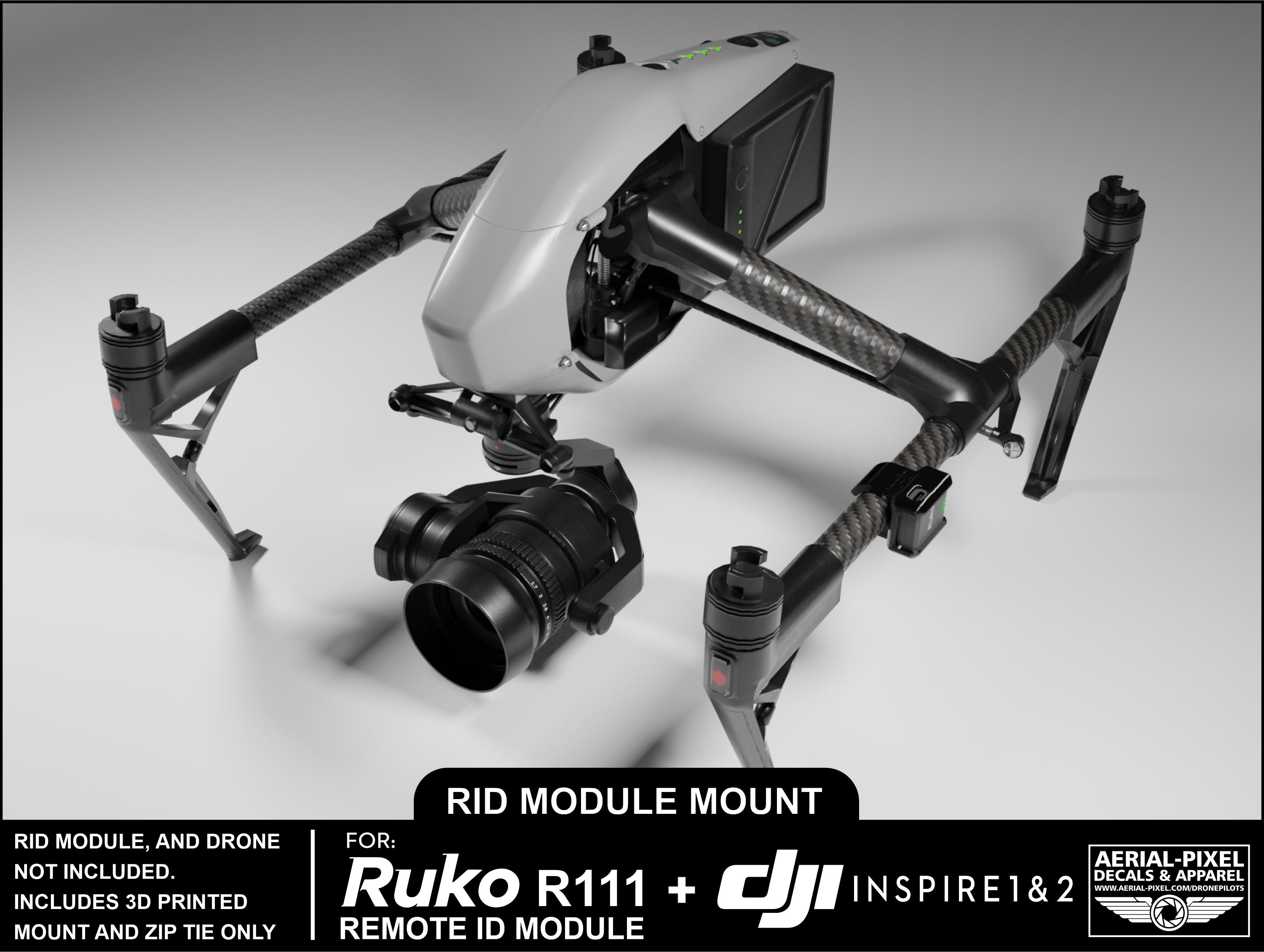 Ruko R111 DJI Inspire 1 and 2 Ruko R111 Remote ID Module Mount (ruko Module Not ...