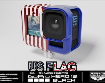 GoPro Hero 13 Black TPU Protector and GoPro Mount! US Flag Version!