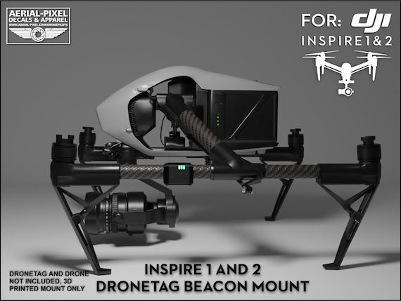 DJI Inspire 1 and 2 Dronetag Beacon Mount for Remote ID RID