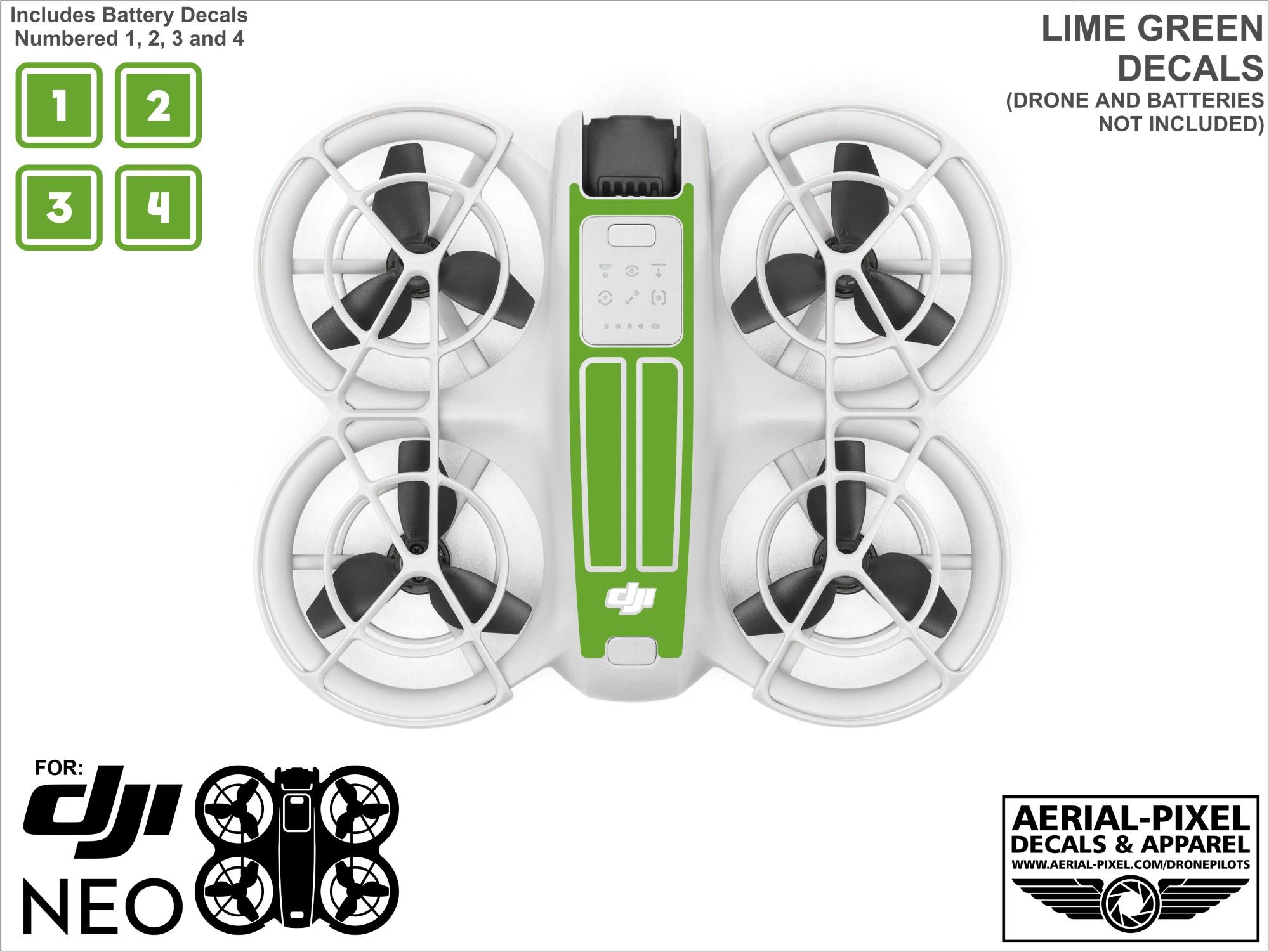 DJI Neo: Adesivi E Strisce Da Corsa Per Batteria - Numeri #1-4 - Personalizza Il Tuo Drone!