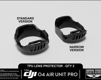 DJI O4 Air Unit Pro 3D Printed TPU Lens Protectors - Qty 2