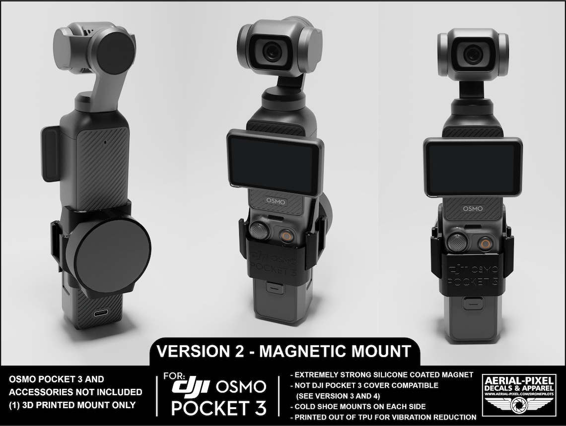 DJI OSMO Pocket 3 Magnetic and Gopro Style Mounts (other Accessories ...