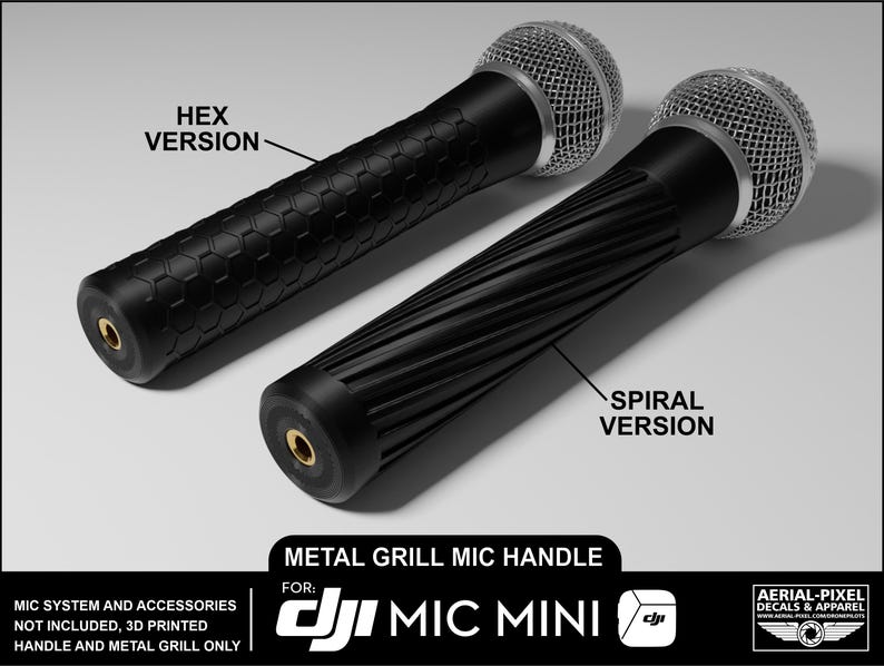 DJI Mic Mini Traditional Microphone Grip Interview Handle With Metal ...